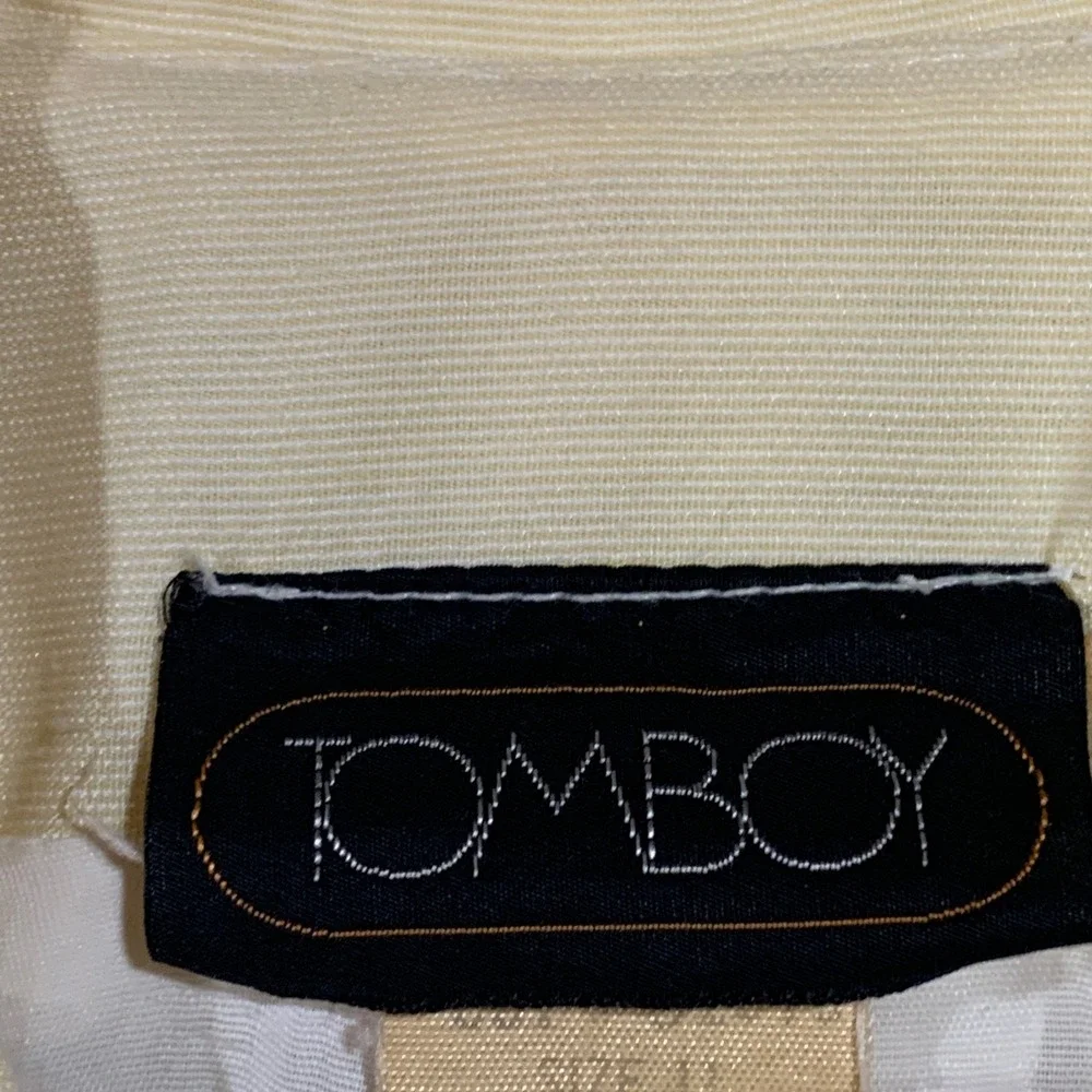 Vintage TOMBOY Blazer Jacket Size 11 Butter Yellow Pockets Career‎